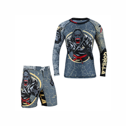 ROAR Kids MMA Shorts & Rashguard Cage Athletic Grappling Muay Thai Trunk Shorts