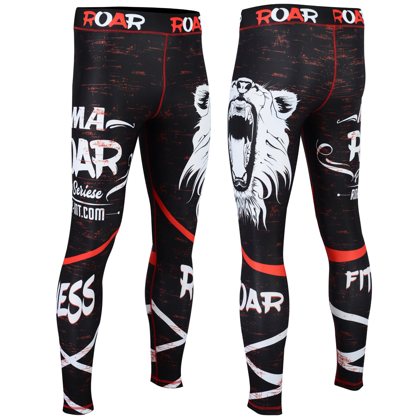 ROAR MMA BJJ Leggings Base Layer Gym Workout No Gi Grappling Jiu Jitsu Spats - Roar-int