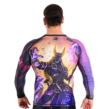 ROAR MMA Anubis Rash Guard Fight Training Gym Fitness Full Sleeve Workout BJJ Shirt