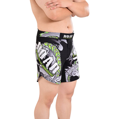 ROAR Kick Boxing MMA Cage Fight Darken Green Men Shorts