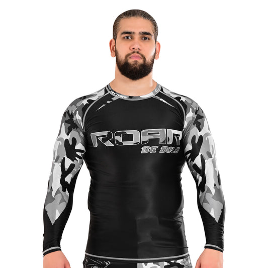 ROAR MMA NoGi Compression Long Sleeve Camo style Bjj Rash Guard For Men