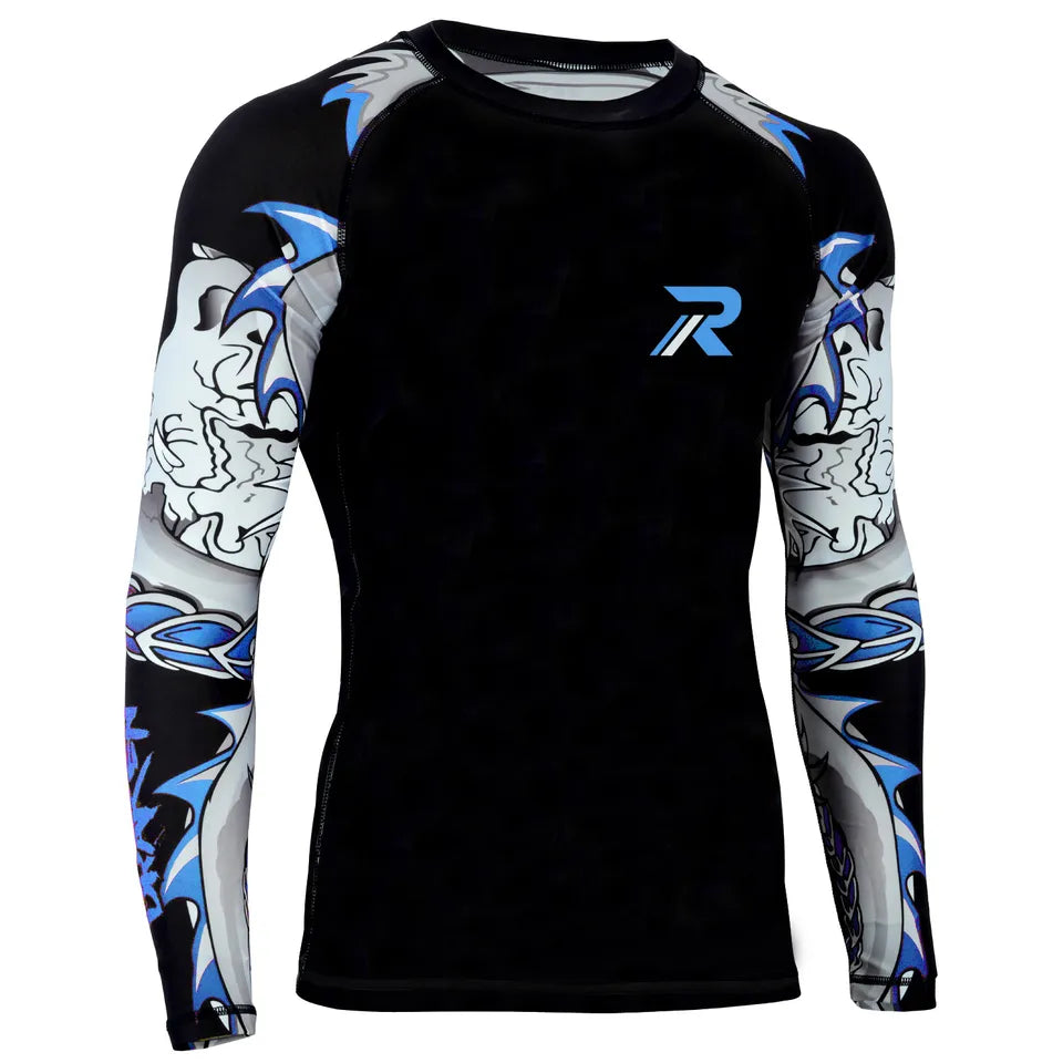 Roar MMA Rash Guard BJJ Long Sleeve Compression Fight Gear Shirt No Gi - Roar-int