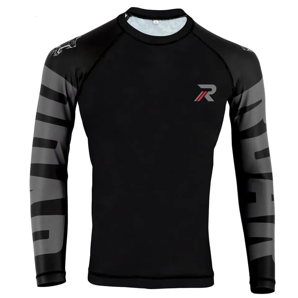 Roar MMA Rash Guard BJJ Long Sleeve Compression Fight Gear Shirt No Gi - Roar-int