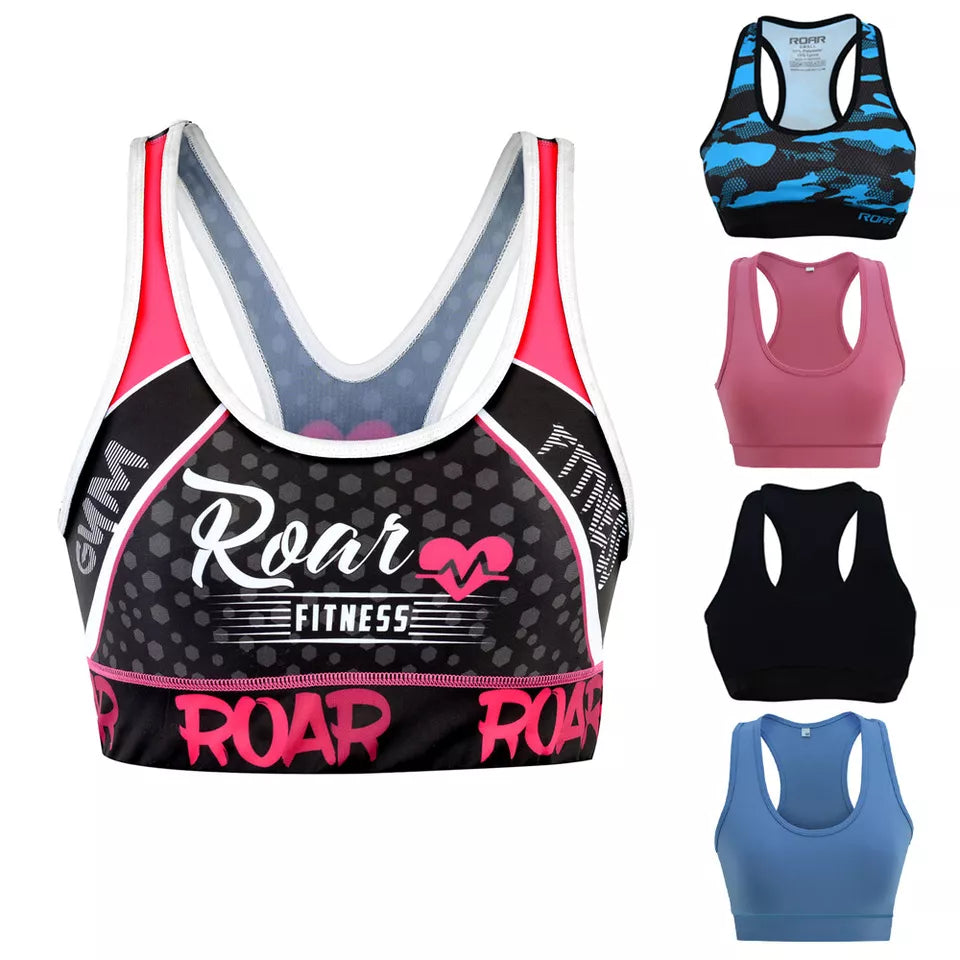 MMA Sports Bra Workout Training Gym Athletic Sports Bra Protective Wear - Roar-int