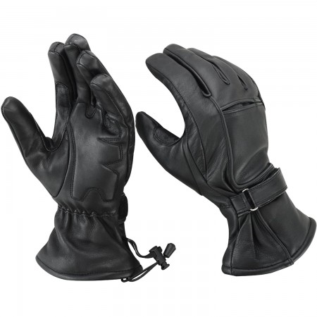 Leather Motorcycle Gloves Waterproof Thermal Leather Gloves Cow Hide