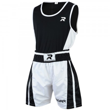 ROAR Boxing Gym Vest & Shorts Set MMA Muay Thai Cloths Sleeveless Top Gym Trunks